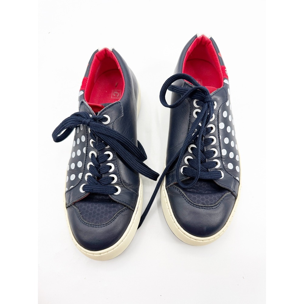 Duca del Cosma Esti Womens Golf Shoes Navy Blue Polka Dot Love Sneakers size 7 - Picture 2 of 15